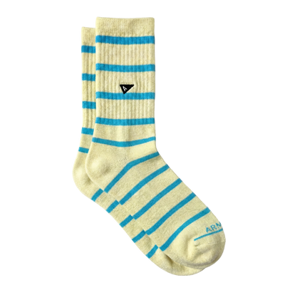 Arvin Goods Steel Stripe Crew Sock - Recycled Cotton