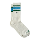 Arvin Goods Blue Retro Stripe Crew Sock - Recycled Cotton