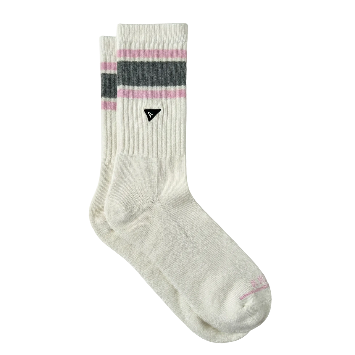 Arvin Goods Pink Retro Stripe Crew Socks - Limited Edition