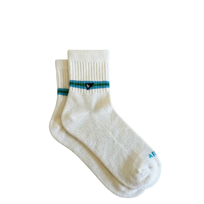 Arvin Goods Blue Stripe Ankle Sock Recycled Cotton