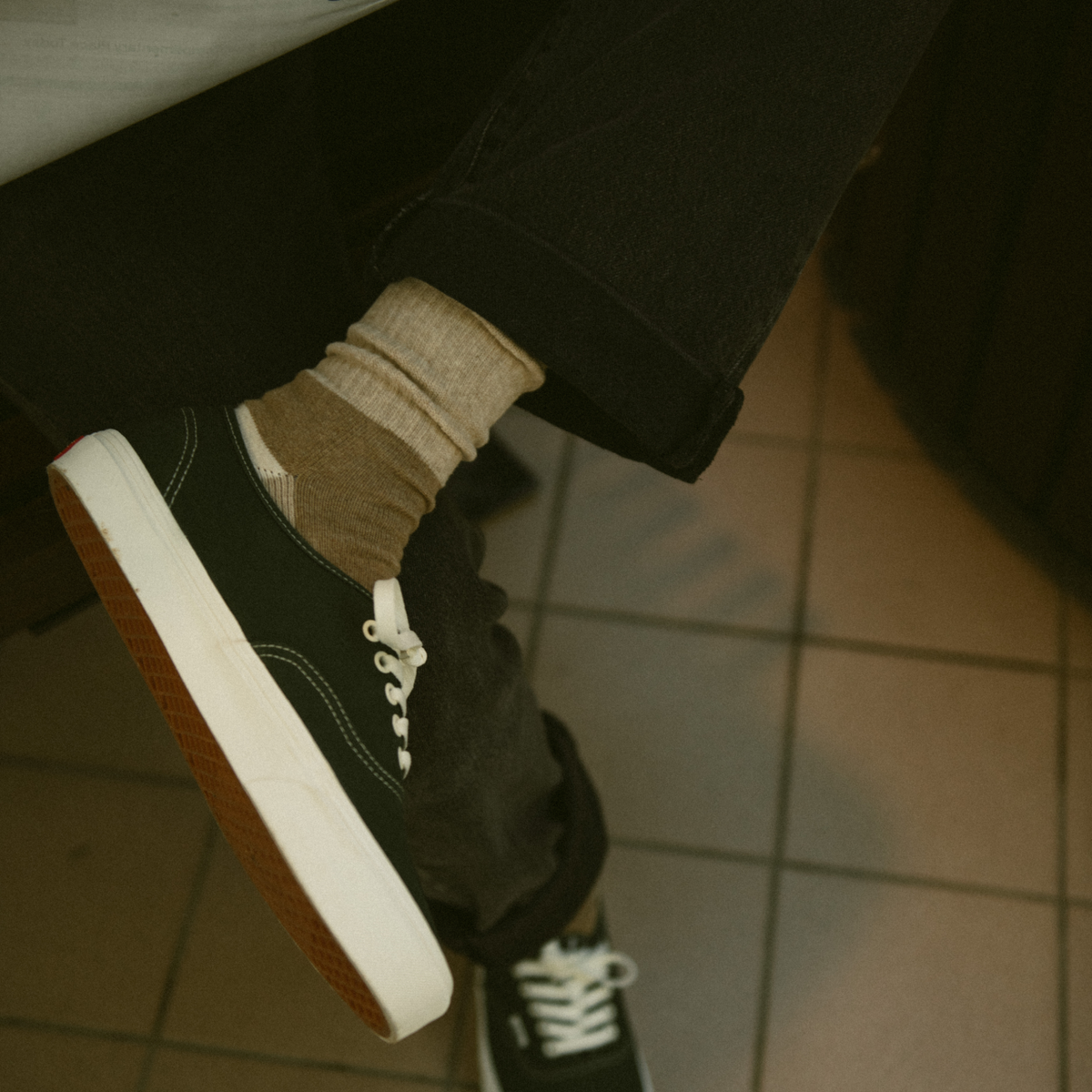 Crew Sock – Heather Block