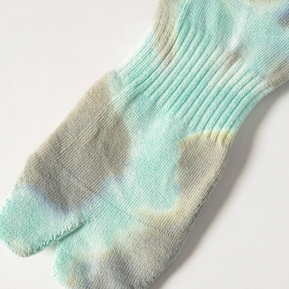 NODAL Tabi Sock – Tie Dye Soda/Khaki/Gray | Made in Japan