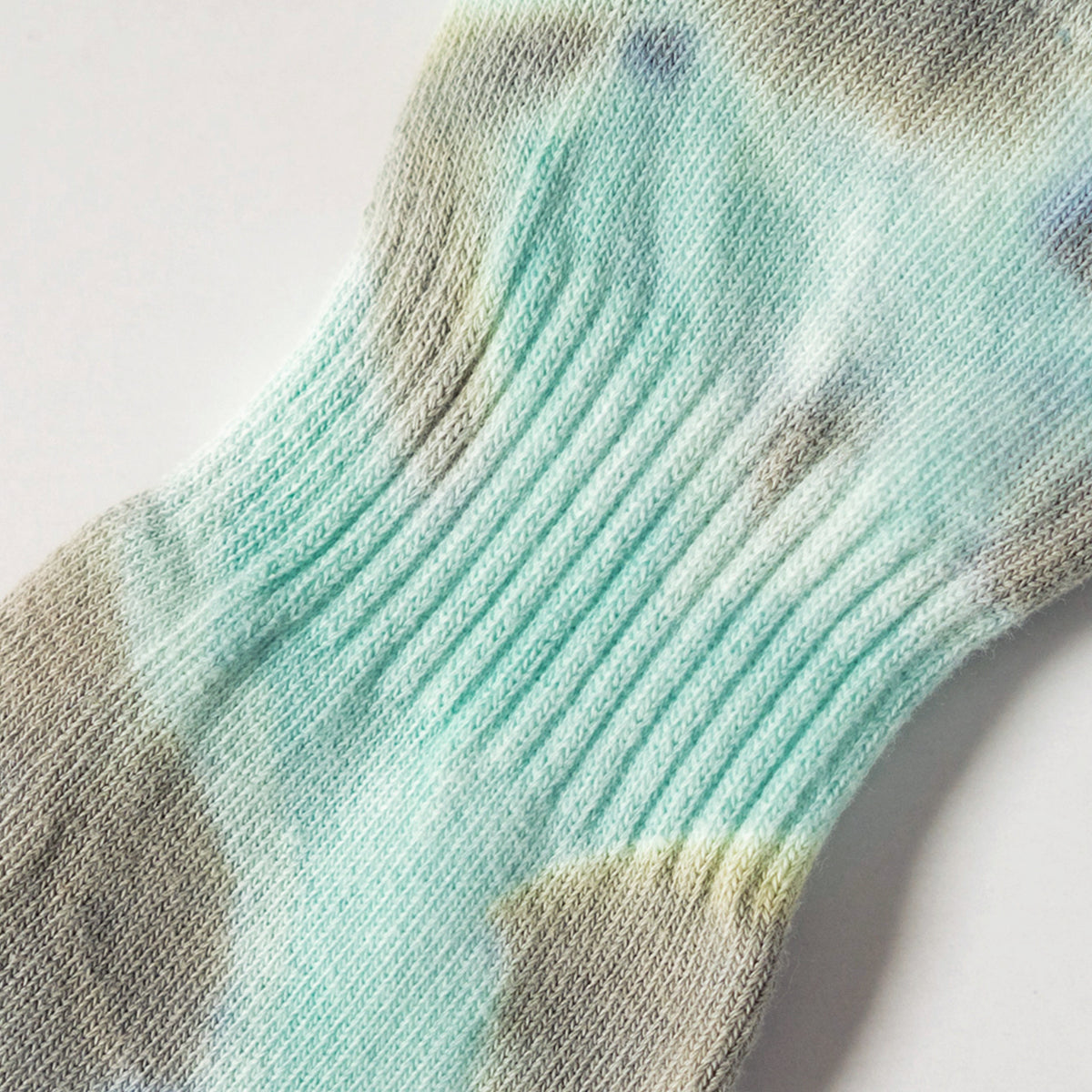 NODAL Tabi Sock – Tie Dye Soda/Khaki/Gray | Made in Japan