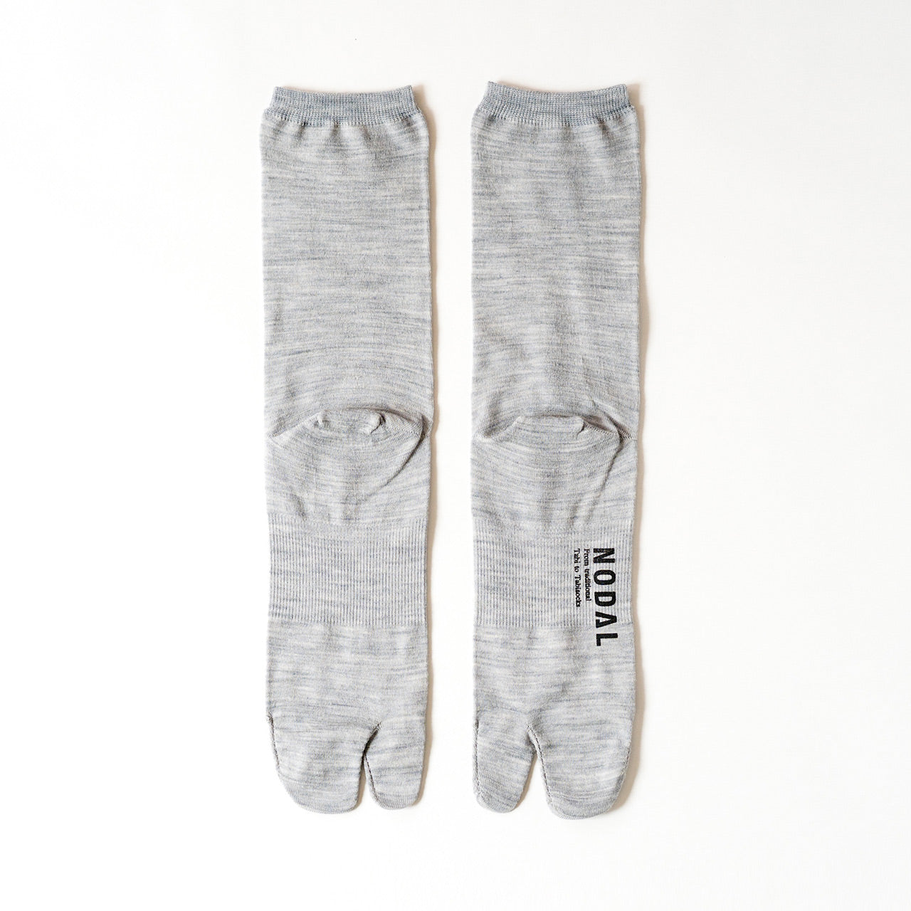 NODAL Australian Merino Wool Tabi Socks - Melange Gray