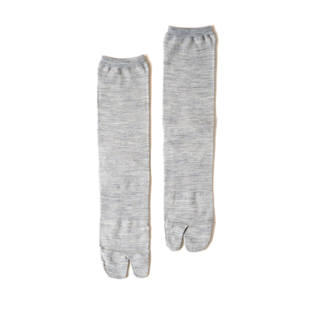 NODAL Australian Merino Wool Tabi Socks - Melange Gray