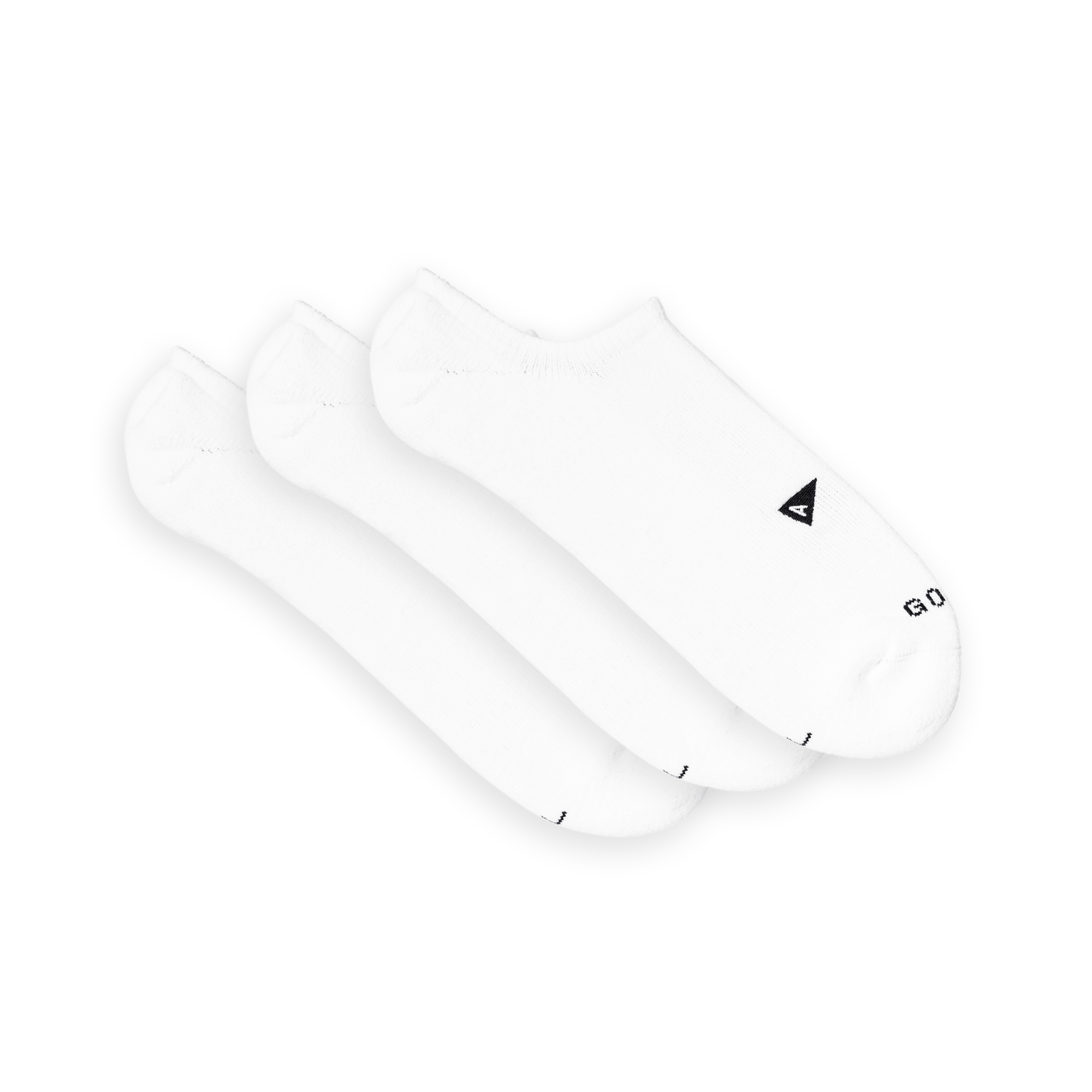 3-pack of Arvin Goods no-show socks made in Portugal from recycled yarns